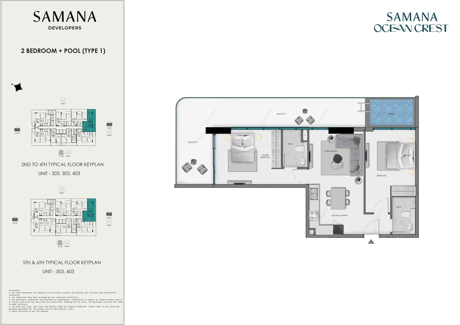 2 Bedroom + Pool