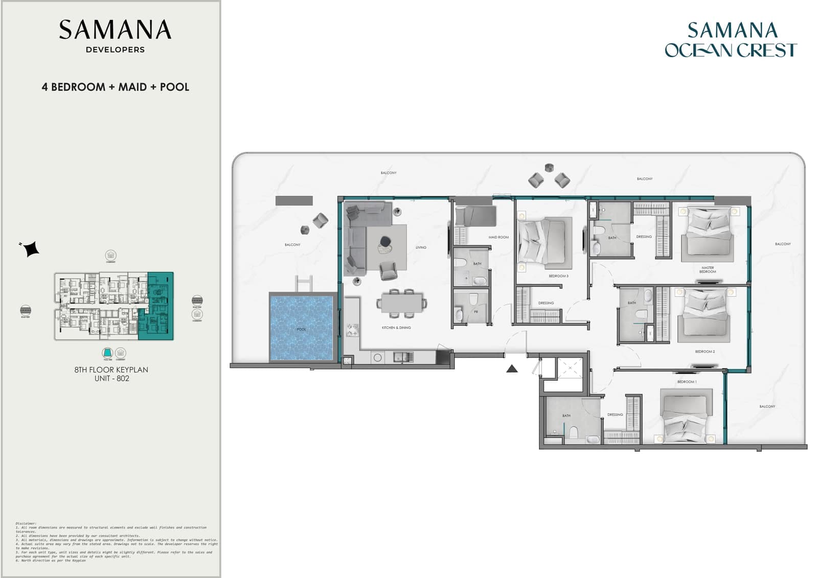 4 Bedroom + Maid + Pool